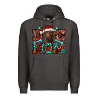 Smoke Christmas Labrador Dog Mom Premium Hoodie - RanaPortraitStore