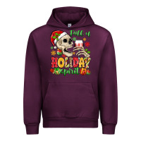 Mauve Wine full of holiday spirit Urban Hoodie - MaliasSmallBusiness