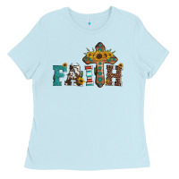 Baby Blue faith Ladies Tee - Artiststas