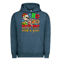 Pigment Midnight Navy ho ho holy shit what a year Urban Hoodie - MaliasSmallBusiness