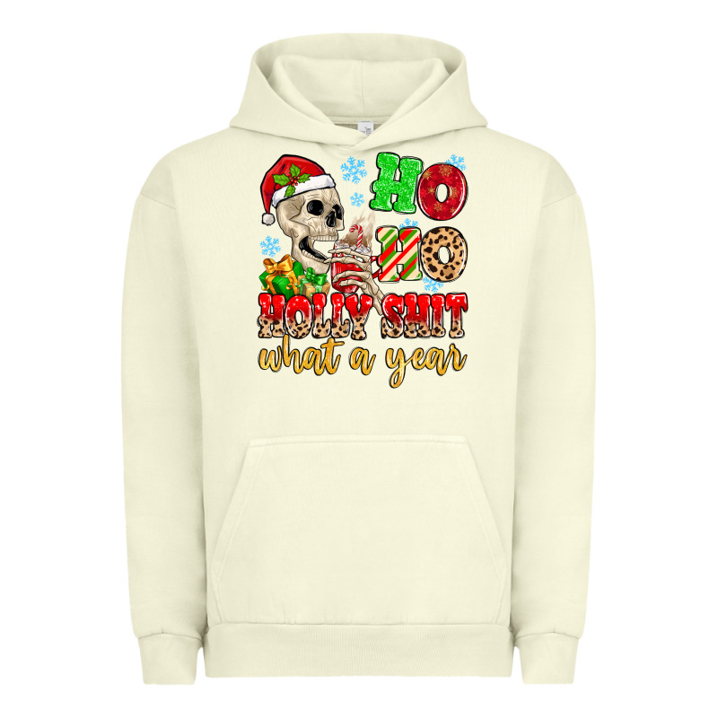 Ho Ho Holy Shit What A Year Urban Hoodie by MaliasSmallBusiness | Teevron