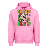 Fuchsia Pink dead inside but jolly af Urban Hoodie - MaliasSmallBusiness