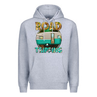 Heather Grey road tripping Premium Hoodie - texasbilliewilder