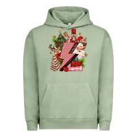 Pigment Oil Green christmas season lightning bolt Urban Hoodie - MaliasSmallBusiness