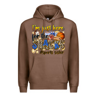 Chestnut im just here for the snacks sports sister Premium Hoodie - Zillion Design Studio