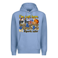 Colony Blue im just here for the snacks sports sister Premium Hoodie - Zillion Design Studio
