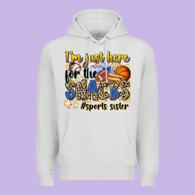 Premium Hoodie im just here for the snacks sports sister