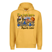 Mustard im just here for the snacks sports sister Premium Hoodie - Zillion Design Studio