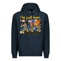 Navy im just here for the snacks sports sister Premium Hoodie - Zillion Design Studio