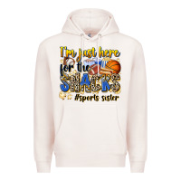 Pale Pink im just here for the snacks sports sister Premium Hoodie - Zillion Design Studio