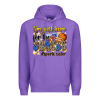 Purple im just here for the snacks sports sister Premium Hoodie - Zillion Design Studio