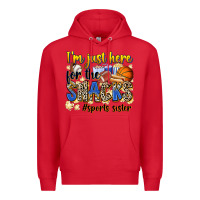 Red im just here for the snacks sports sister Premium Hoodie - Zillion Design Studio