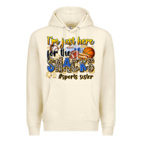 Sandshell im just here for the snacks sports sister Premium Hoodie - Zillion Design Studio