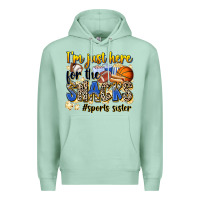 Seafoam im just here for the snacks sports sister Premium Hoodie - Zillion Design Studio