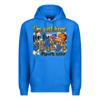 True Royal im just here for the snacks sports sister Premium Hoodie - Zillion Design Studio