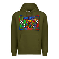 Army Green autism mom checkered flag Premium Hoodie - Zillion Design Studio