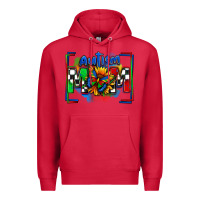 Cardinal autism mom checkered flag Premium Hoodie - Zillion Design Studio