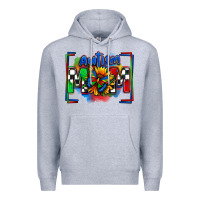 Heather Grey autism mom checkered flag Premium Hoodie - Zillion Design Studio