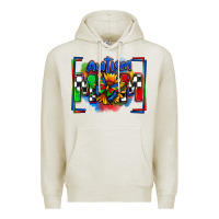Oatmeal Heather autism mom checkered flag Premium Hoodie - Zillion Design Studio