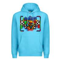 Ocean Blue autism mom checkered flag Premium Hoodie - Zillion Design Studio