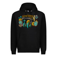 Black sewing life western Premium Hoodie - texasbilliewilder