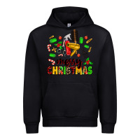 Foreset Green merry christmas hair Urban Hoodie - MaliasSmallBusiness