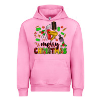 Fuchsia Pink merry christmas hair Urban Hoodie - MaliasSmallBusiness