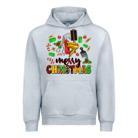 Heather Grey merry christmas hair Urban Hoodie - MaliasSmallBusiness