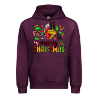 Mauve Wine merry christmas hair Urban Hoodie - MaliasSmallBusiness