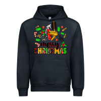 Navy merry christmas hair Urban Hoodie - MaliasSmallBusiness