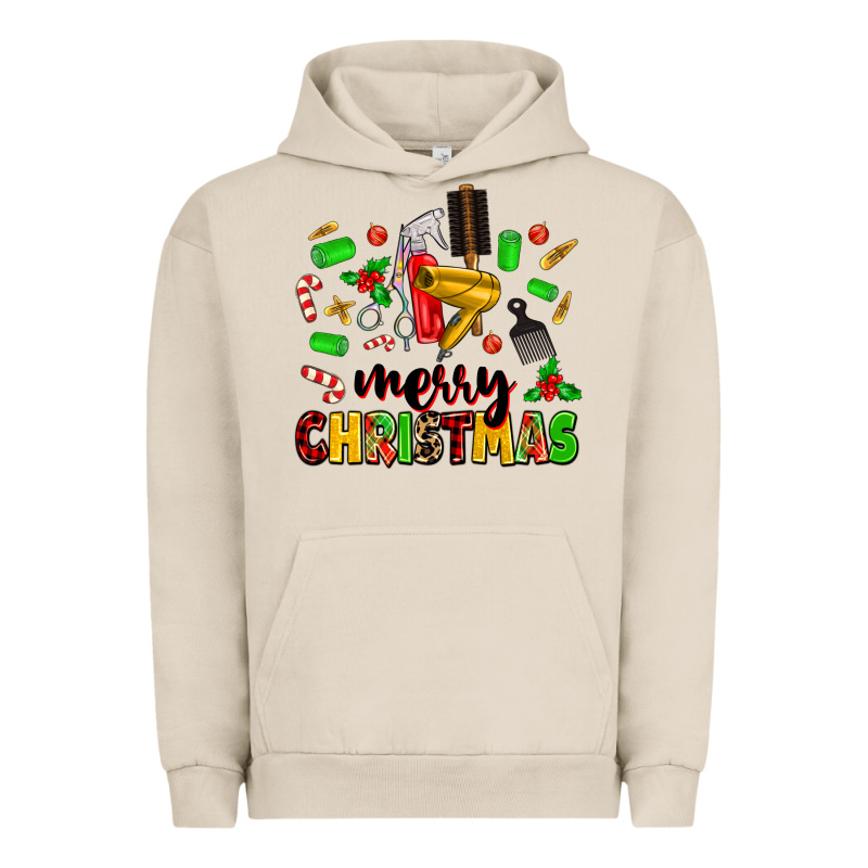Merry Christmas Hair Urban Hoodie by MaliasSmallBusiness | Teevron