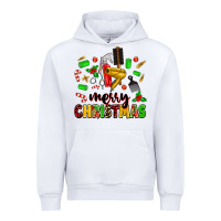 White merry christmas hair Urban Hoodie - MaliasSmallBusiness
