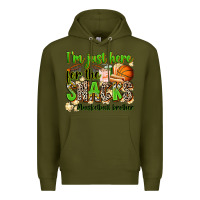 Army Green im just here for the snacks basketball brother Premium Hoodie - Zillion Design Studio