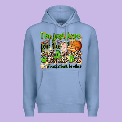 Premium Hoodie im just here for the snacks basketball brother