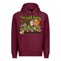 Burgundy im just here for the snacks basketball brother Premium Hoodie - Zillion Design Studio