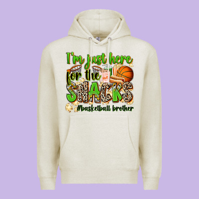 Premium Hoodie im just here for the snacks basketball brother