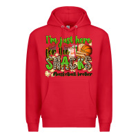 Red im just here for the snacks basketball brother Premium Hoodie - Zillion Design Studio