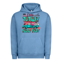 Pigment Pebble Blue I can totally make that with truck Urban Hoodie - MaliasSmallBusiness