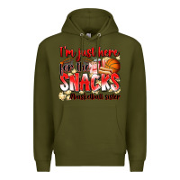 Army Green im just here for the snacks basketball sister Premium Hoodie - Zillion Design Studio
