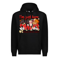 Black im just here for the snacks basketball sister Premium Hoodie - Zillion Design Studio