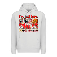 Dove Grey im just here for the snacks basketball sister Premium Hoodie - Zillion Design Studio