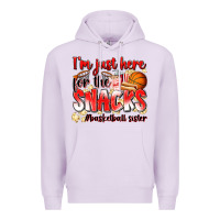 Lilac im just here for the snacks basketball sister Premium Hoodie - Zillion Design Studio
