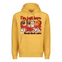 Mustard im just here for the snacks basketball sister Premium Hoodie - Zillion Design Studio