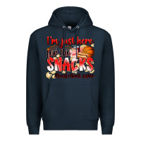 Navy im just here for the snacks basketball sister Premium Hoodie - Zillion Design Studio