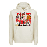 Oatmeal Heather im just here for the snacks basketball sister Premium Hoodie - Zillion Design Studio