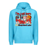 Ocean Blue im just here for the snacks basketball sister Premium Hoodie - Zillion Design Studio