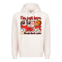Pale Pink im just here for the snacks basketball sister Premium Hoodie - Zillion Design Studio