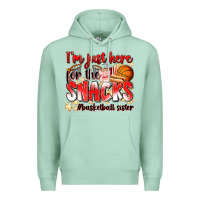 Seafoam im just here for the snacks basketball sister Premium Hoodie - Zillion Design Studio