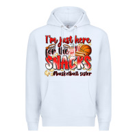White im just here for the snacks basketball sister Premium Hoodie - Zillion Design Studio