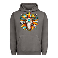 Pigment Tornado Western bull skull sunflower Urban Hoodie - MaliasSmallBusiness